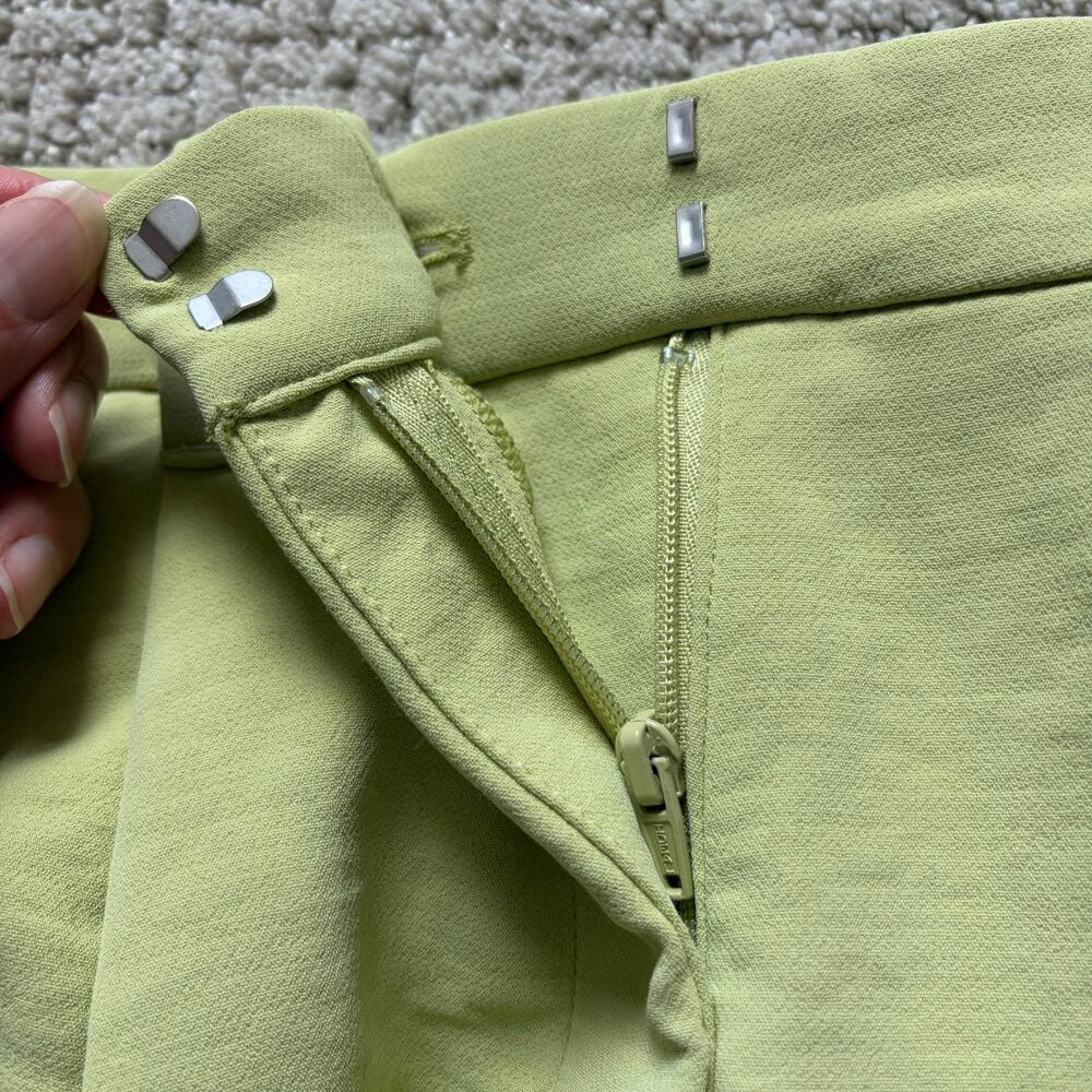Abercrombie & Fitch Crepe Tailored Ultra Wide Leg Pants Size 28 Lime Green - Picture 6 of 12